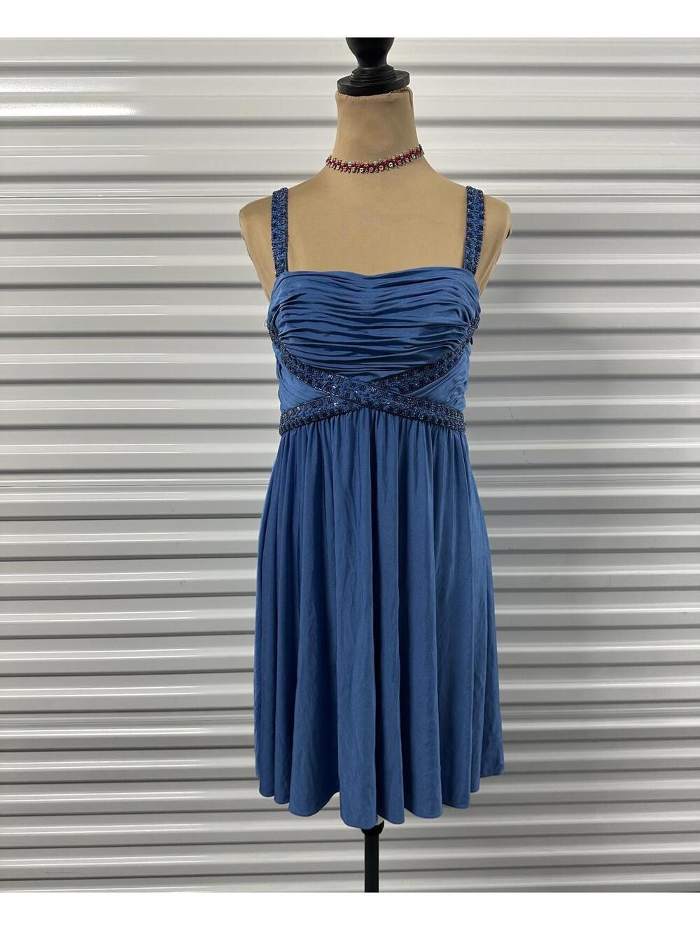 Vintage Blue adrianna papell Mini Dress – Size S-M